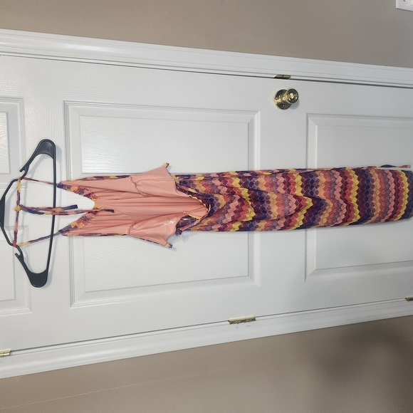 Wild Fable Pink and Purple Halter Sundress - Picture 2 of 11